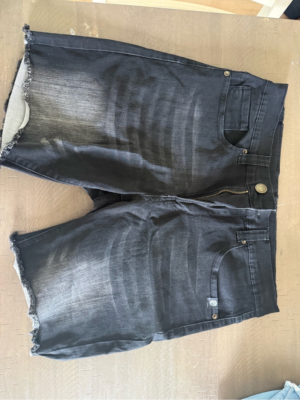 Born Primitive Black Washed Denim Cutoff Shorts